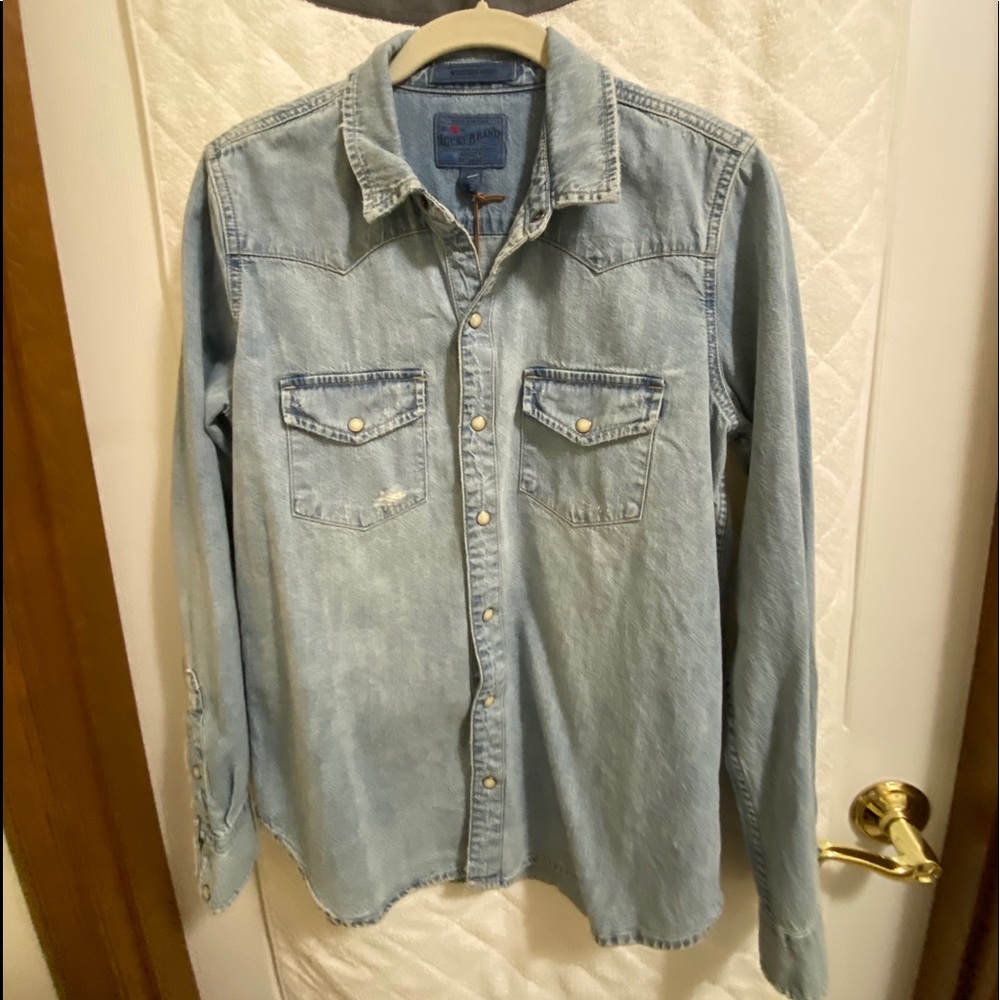 Lucky Brand  Western Jean Shirt,  New/tags. Small
